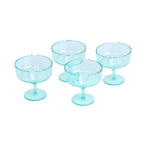 RUE čaše za margaritu – Set od 4 (mint)