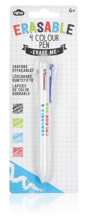 Hemijska olovka sa četiri boje i brisačem