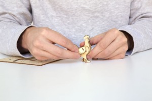 3D drvene puzle-petao